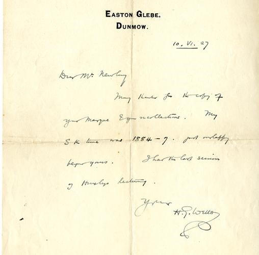 carta h. g. wells